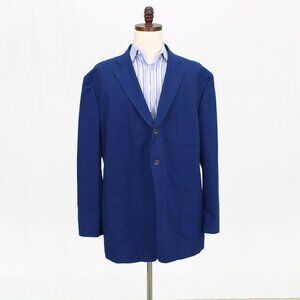 Stafford 54R Blue Striped 3-Button Sport Coat Blazer Jacket T788
